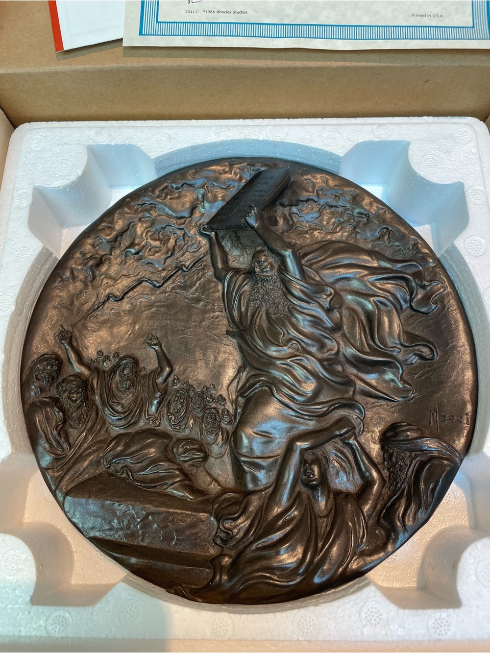 *NIB* Rhodes Studio | “Moses and the Ten Commandments" plate